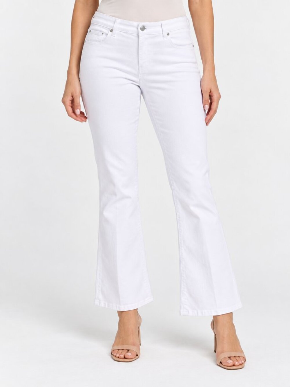 NWT 7 For All Mankind Cropped Dojo Jeans Casablanca White Size 30